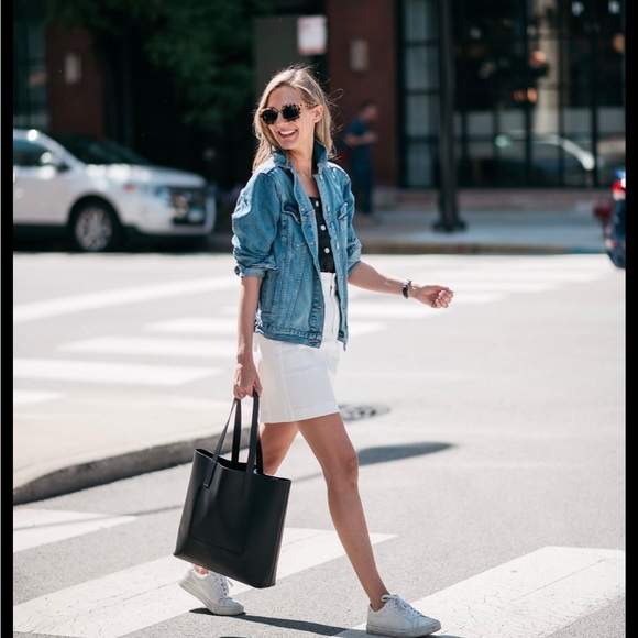 Everlane White Denim Mini Skirt- 25 - Picture 8 of 10